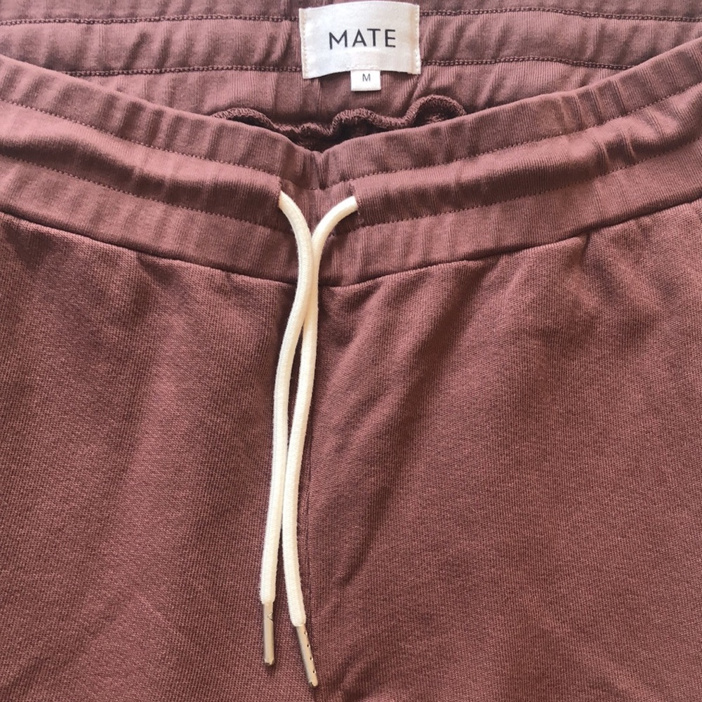 MATE the Label Plum Terry Cotton Joggers - Picture 3 of 6